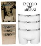3 MENS EMPORIO ARMANI BOXERSHORTS / TRUNKS WHITE