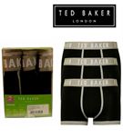 3 MENS TED BAKER BOXERSHORTS / TRUNKS BLACK