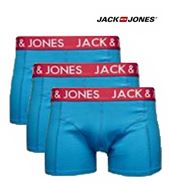 3 MENS JACK & JONES BOXERSHORTS / TRUNKS TANNER DIRECTOIRE BLUE