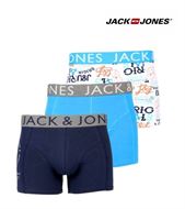 3 MENS JACK & JONES BOXERSHORTS / TRUNKS ACTION DRESS BLUE